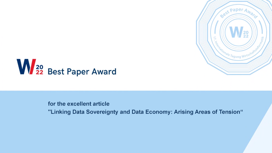 “Linking Data Sovereignty and Data Economy” awarded best paper