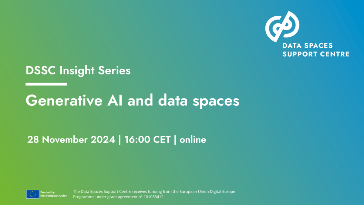 DSSC Insight Series | Generative AI and data spaces