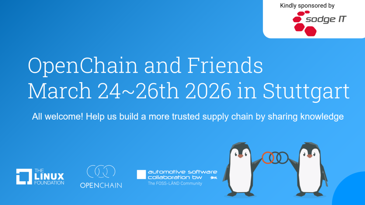 OpenChain and Friends 2026 | Build a more trusted supply chain